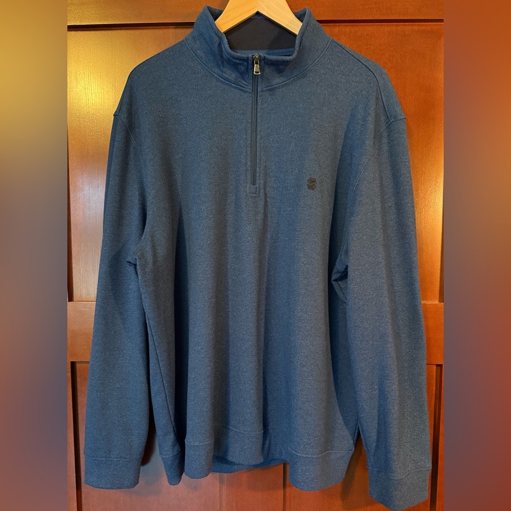 Izod Men's Navy 1/4 Zip Performance Sweatshirt XXL